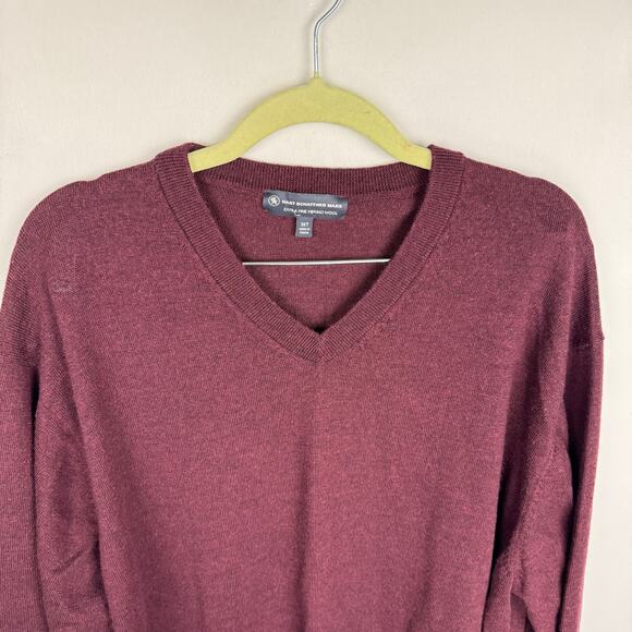 Hart Schaffner Marx Extra Fine Merino Wool Knit V Neck Classic Basic Sweater 3XT - Picture 3 of 10